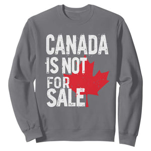 Canada Is Not For Sale Sweatshirt Distressed Vintage Canadian Maple Leaf TS02 Charcoal Print Your Wear