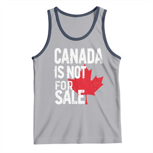 Canada Is Not For Sale Tank Top Distressed Vintage Canadian Maple Leaf TS02 Athletic Heather Navy Print Your Wear