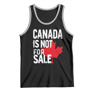 Canada Is Not For Sale Tank Top Distressed Vintage Canadian Maple Leaf TS02 Black Athletic Heather Print Your Wear