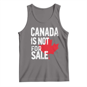 Canada Is Not For Sale Tank Top Distressed Vintage Canadian Maple Leaf TS02 Deep Heather Print Your Wear
