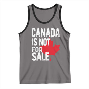 Canada Is Not For Sale Tank Top Distressed Vintage Canadian Maple Leaf TS02 Deep Heather Black Print Your Wear