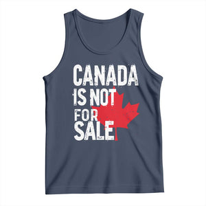 Canada Is Not For Sale Tank Top Distressed Vintage Canadian Maple Leaf TS02 Navy Print Your Wear