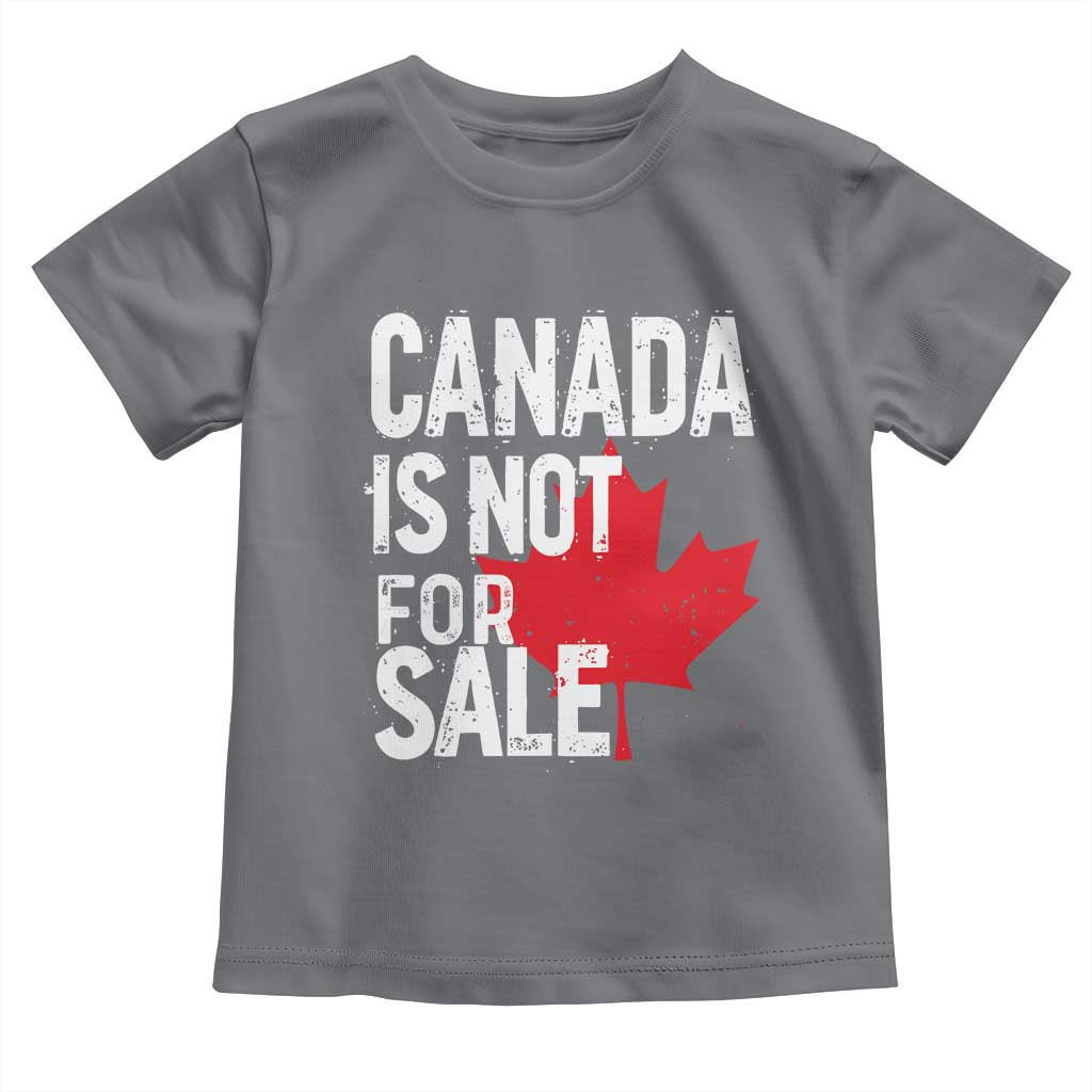 Canada Is Not For Sale Toddler T Shirt Distressed Vintage Canadian Maple Leaf TS02 Charcoal Print Your Wear