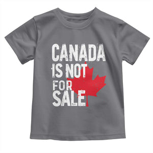 Canada Is Not For Sale Toddler T Shirt Distressed Vintage Canadian Maple Leaf TS02 Charcoal Print Your Wear