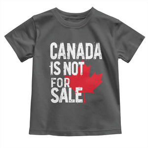 Canada Is Not For Sale Toddler T Shirt Distressed Vintage Canadian Maple Leaf TS02 Dark Heather Print Your Wear