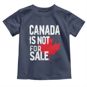 Canada Is Not For Sale Toddler T Shirt Distressed Vintage Canadian Maple Leaf TS02 Navy Print Your Wear