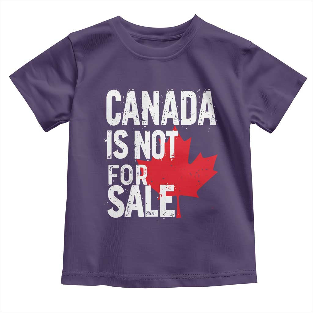 Canada Is Not For Sale Toddler T Shirt Distressed Vintage Canadian Maple Leaf TS02 Purple Print Your Wear