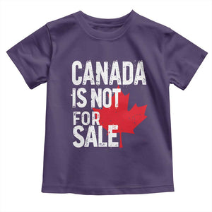 Canada Is Not For Sale Toddler T Shirt Distressed Vintage Canadian Maple Leaf TS02 Purple Print Your Wear