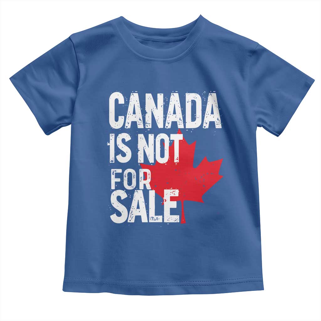 Canada Is Not For Sale Toddler T Shirt Distressed Vintage Canadian Maple Leaf TS02 Royal Blue Print Your Wear