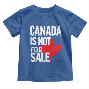 Canada Is Not For Sale Toddler T Shirt Distressed Vintage Canadian Maple Leaf TS02 Royal Blue Print Your Wear