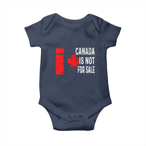 Canada Is Not For Sale Baby Onesie Maple Leaf Candadian Flag Distressed TS02 Navy Print Your Wear