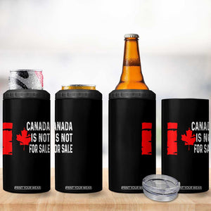 Canada Is Not For Sale 4 in 1 Can Cooler Tumbler Maple Leaf Candadian Flag Distressed TS02 Print Your Wear