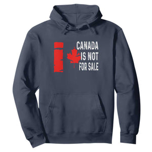 Canada Is Not For Sale Hoodie Maple Leaf Candadian Flag Distressed TS02 Navy Print Your Wear