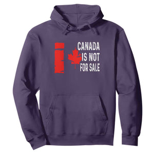 Canada Is Not For Sale Hoodie Maple Leaf Candadian Flag Distressed TS02 Purple Print Your Wear
