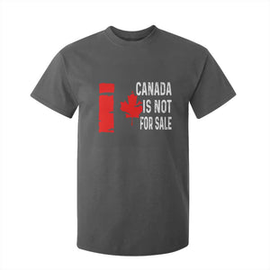 Canada Is Not For Sale T Shirt For Kid Maple Leaf Candadian Flag Distressed TS02 Dark Heather Print Your Wear