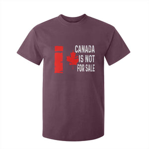 Canada Is Not For Sale T Shirt For Kid Maple Leaf Candadian Flag Distressed TS02 Maroon Print Your Wear