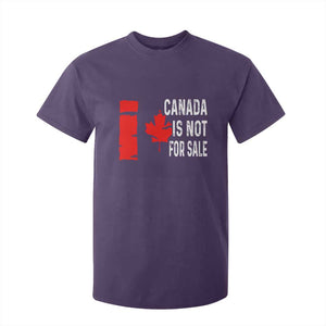 Canada Is Not For Sale T Shirt For Kid Maple Leaf Candadian Flag Distressed TS02 Purple Print Your Wear