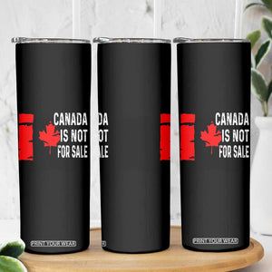 Canada Is Not For Sale Skinny Tumbler Maple Leaf Candadian Flag Distressed TS02 Print Your Wear