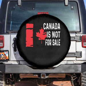 Canada Is Not For Sale Spare Tire Cover Maple Leaf Candadian Flag Distressed TS02 No hole Black Print Your Wear