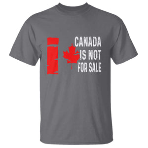 Canada Is Not For Sale T Shirt Maple Leaf Candadian Flag Distressed TS02 Charcoal Print Your Wear