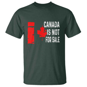 Canada Is Not For Sale T Shirt Maple Leaf Candadian Flag Distressed TS02 Dark Forest Green Print Your Wear