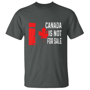 Canada Is Not For Sale T Shirt Maple Leaf Candadian Flag Distressed TS02 Dark Heather Print Your Wear
