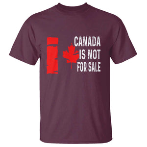Canada Is Not For Sale T Shirt Maple Leaf Candadian Flag Distressed TS02 Maroon Print Your Wear