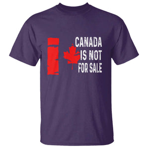 Canada Is Not For Sale T Shirt Maple Leaf Candadian Flag Distressed TS02 Purple Print Your Wear