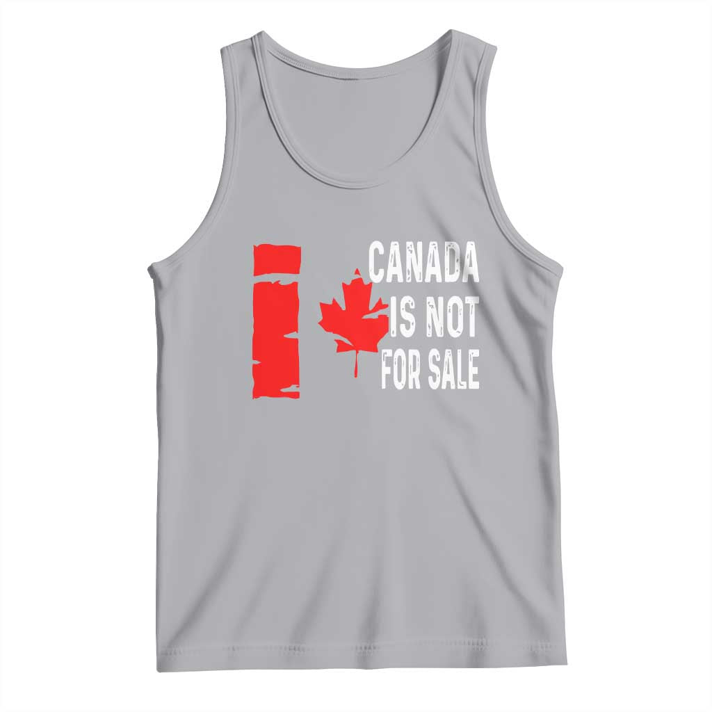Canada Is Not For Sale Tank Top Maple Leaf Candadian Flag Distressed TS02 Athletic Heather Print Your Wear