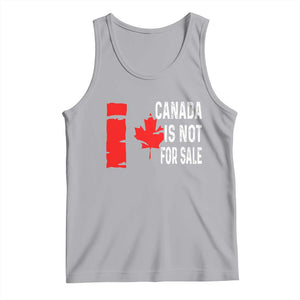 Canada Is Not For Sale Tank Top Maple Leaf Candadian Flag Distressed TS02 Athletic Heather Print Your Wear