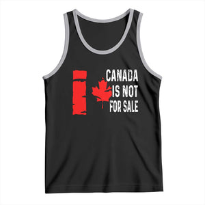 Canada Is Not For Sale Tank Top Maple Leaf Candadian Flag Distressed TS02 Black Athletic Heather Print Your Wear