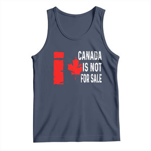 Canada Is Not For Sale Tank Top Maple Leaf Candadian Flag Distressed TS02 Navy Print Your Wear