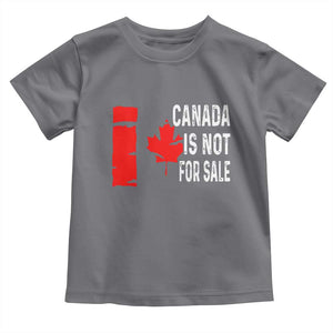 Canada Is Not For Sale Toddler T Shirt Maple Leaf Candadian Flag Distressed TS02 Charcoal Print Your Wear