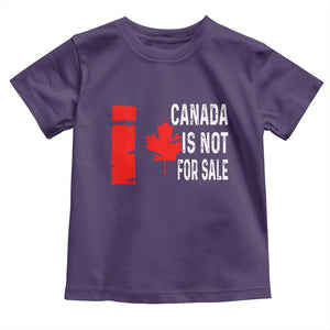 Canada Is Not For Sale Toddler T Shirt Maple Leaf Candadian Flag Distressed TS02 Purple Print Your Wear