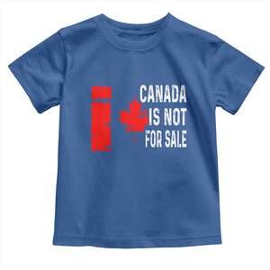 Canada Is Not For Sale Toddler T Shirt Maple Leaf Candadian Flag Distressed TS02 Royal Blue Print Your Wear