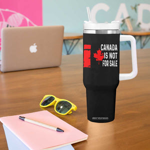 Canada Is Not For Sale Tumbler With Handle Maple Leaf Candadian Flag Distressed TS02 Print Your Wear