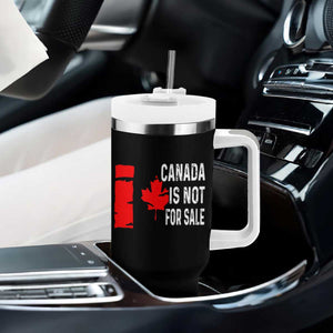 Canada Is Not For Sale Tumbler With Handle Maple Leaf Candadian Flag Distressed TS02 Print Your Wear