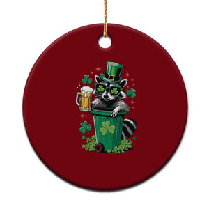 Funny St.Patrick's Day Raccoon Ceramic Ornament Patrick Drinking Irish TS02 1pc Red Print Your Wear
