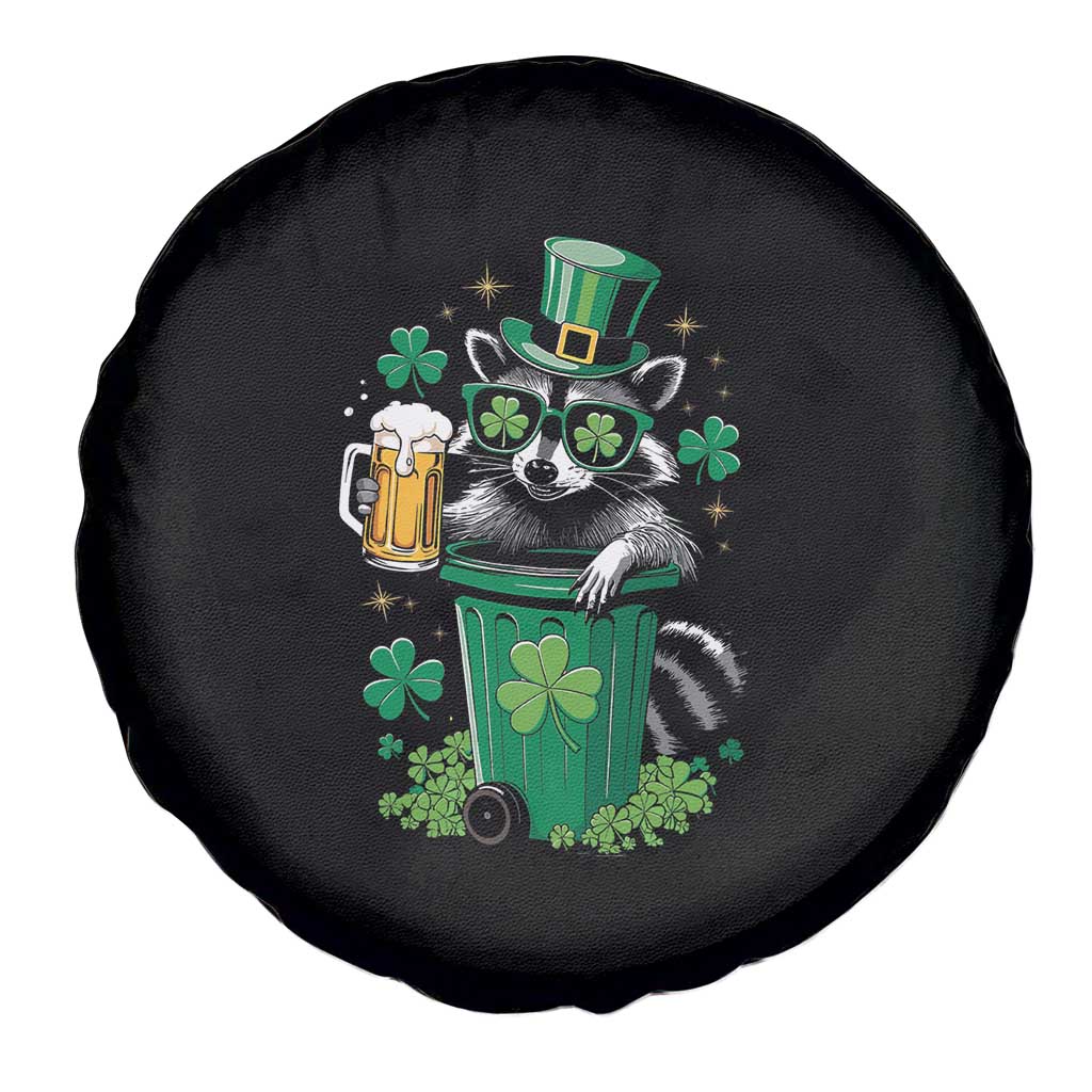 Funny St.Patrick's Day Raccoon Spare Tire Cover Patrick Drinking Irish TS02 Print Your Wear