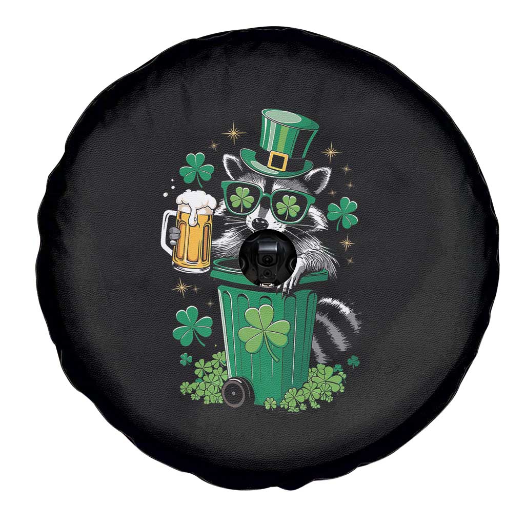 Funny St.Patrick's Day Raccoon Spare Tire Cover Patrick Drinking Irish TS02 Print Your Wear