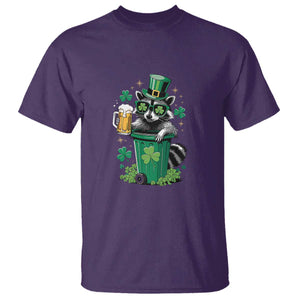 Funny St.Patrick's Day Raccoon T Shirt Patrick Drinking Irish TS02 Purple Print Your Wear
