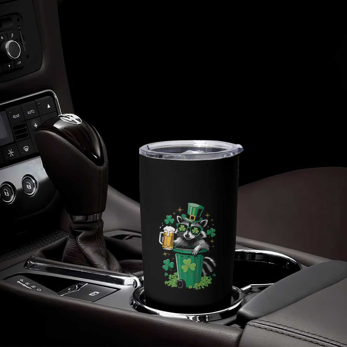 Funny St.Patrick's Day Raccoon Tumbler Cup Patrick Drinking Irish TS02 Print Your Wear