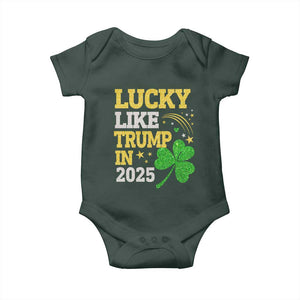 Lucky Like Trump in 2025 Baby Onesie Funny St Patrick's Day Shamrock TS02 Print Your Wear