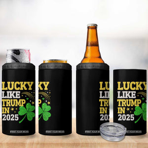 Lucky Like Trump in 2025 4 in 1 Can Cooler Tumbler Funny St Patrick's Day Shamrock TS02 Print Your Wear