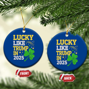 Lucky Like Trump in 2025 Ceramic Ornament Funny St Patrick's Day Shamrock TS02 1pc Blue Print Your Wear