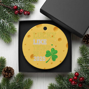 Lucky Like Trump in 2025 Ceramic Ornament Funny St Patrick's Day Shamrock TS02 1pc Yellow Cheese Print Your Wear