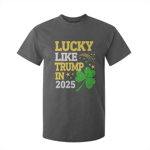 Lucky Like Trump in 2025 T Shirt For Kid Funny St Patrick's Day Shamrock TS02 Dark Heather Print Your Wear