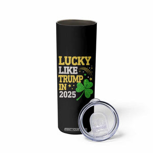 Lucky Like Trump in 2025 Skinny Tumbler Funny St Patrick's Day Shamrock TS02 Print Your Wear