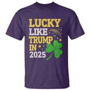 Lucky Like Trump in 2025 T Shirt Funny St Patrick's Day Shamrock TS02 Purple Print Your Wear