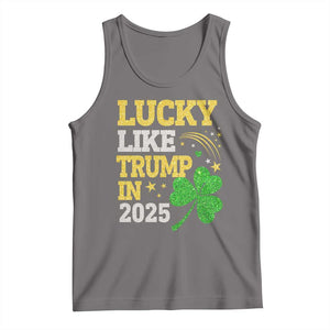 Lucky Like Trump in 2025 Tank Top Funny St Patrick's Day Shamrock TS02 Deep Heather Print Your Wear